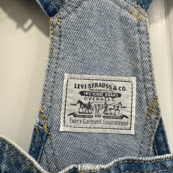 Light Wash Denim Overalls (Short Length) - Picture 3 of 5